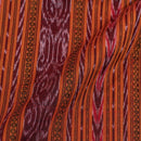 Maroon Two Tone Handloom Sambalpuri Ikat Pattern Cotton Fabric 1.07 Meters[42 inches] Width 
