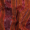 Maroon Two Tone Handloom Sambalpuri Ikat Pattern Cotton Fabric 1.07 Meters[42 inches] Width 