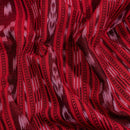 Red Handloom Sambalpuri Ikat Pattern Cotton Fabric 1.07 Meters[42 inches] Width 