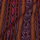 Ripe Plum Handloom Sambalpuri Ikat Pattern Cotton Fabric 1.07 Meters[42 inches] Width 
