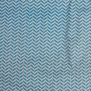 Blue Colour Gold Geometric Print Fine Cotton Fabric 42 inches Width
