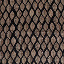 Black Colour Hand Block Print Gaji Fabric