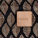 Black Colour Hand Block Print Gaji Fabric