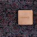 Black Colour Hand Block Print Gaji Fabric