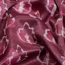 Dusty Rose Colour Dabu Print Mashru Gaji Fabric