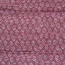 Dusty Rose Colour Dabu Print Mashru Gaji Fabric