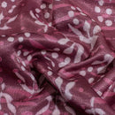 Dusty Rose Colour Dabu Print Mashru Gaji Fabric