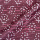 Dusty Rose Colour Dabu Print Mashru Gaji Fabric
