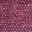 Dusty Rose Colour Dabu Print Mashru Gaji Fabric