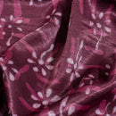 Dusty Rose Colour Dabu Print Mashru Gaji Fabric