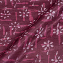Dusty Rose Colour Dabu Print Mashru Gaji Fabric