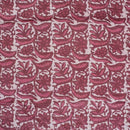 Dusty Rose Colour Dabu Print Mashru Gaji Fabric