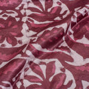Dusty Rose Colour Dabu Print Mashru Gaji Fabric