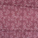 Dusty Rose Colour Dabu Print Mashru Gaji Fabric