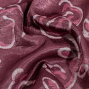 Dusty Rose Colour Dabu Print Mashru Gaji Fabric