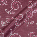 Dusty Rose Colour Dabu Print Mashru Gaji Fabric