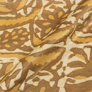 Bronze Mist Colour Dabu Print Mashru Gaji Fabric