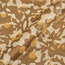 Bronze Mist Colour Dabu Print Mashru Gaji Fabric