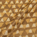 Bronze Mist Colour Dabu Print Mashru Gaji Fabric