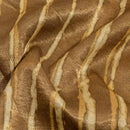 Bronze Mist Colour Dabu Print Mashru Gaji Fabric
