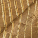 Bronze Mist Colour Dabu Print Mashru Gaji Fabric