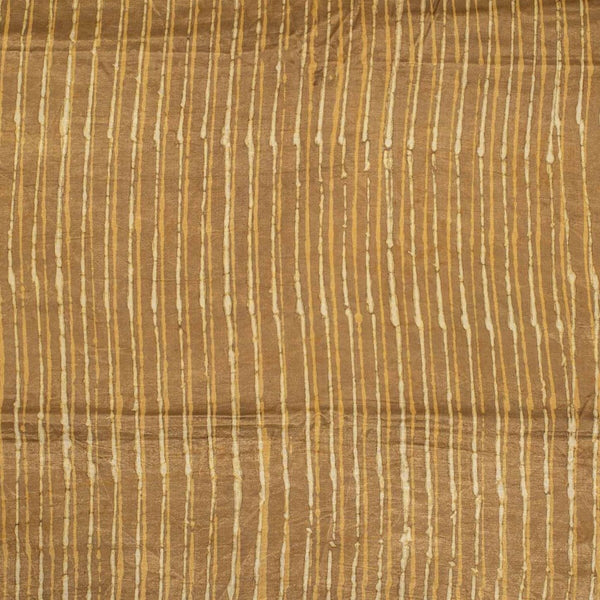 Bronze Mist Colour Dabu Print Mashru Gaji Fabric