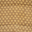 Bronze Mist Colour Dabu Print Mashru Gaji Fabric
