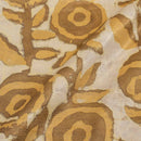 Bronze Mist Colour Dabu Print Mashru Gaji Fabric