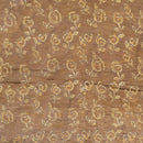 Bronze Mist Colour Dabu Print Mashru Gaji Fabric