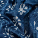 Bronze Mist Colour Dabu Print Mashru Gaji Fabric
