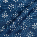Bronze Mist Colour Dabu Print Mashru Gaji Fabric