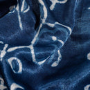 Indigo Colour Dabu Print Mashru Gaji Fabric