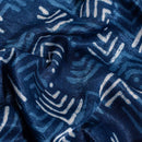 Indigo Colour Dabu Print Mashru Gaji Fabric