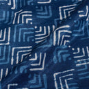 Indigo Colour Dabu Print Mashru Gaji Fabric