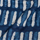 Indigo Colour Dabu Print Mashru Gaji Fabric