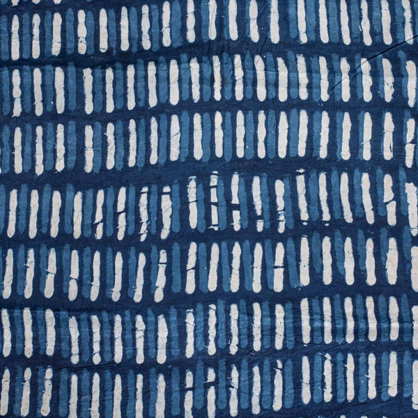 Indigo Colour Dabu Print Mashru Gaji Fabric