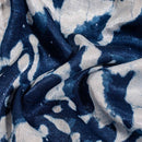 Indigo Colour Dabu Print Mashru Gaji Fabric