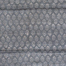 Steel Grey Colour Dabu Print Mashru Gaji Fabric
