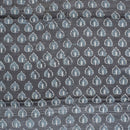 Steel Grey Colour Dabu Print Mashru Gaji Fabric