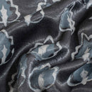 Steel Grey Colour Dabu Print Mashru Gaji Fabric
