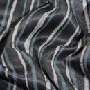 Steel Grey Colour Dabu Print Mashru Gaji Fabric