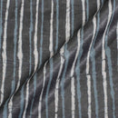 Steel Grey Colour Dabu Print Mashru Gaji Fabric