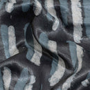 Steel Grey Colour Dabu Print Mashru Gaji Fabric