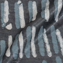 Steel Grey Colour Dabu Print Mashru Gaji Fabric