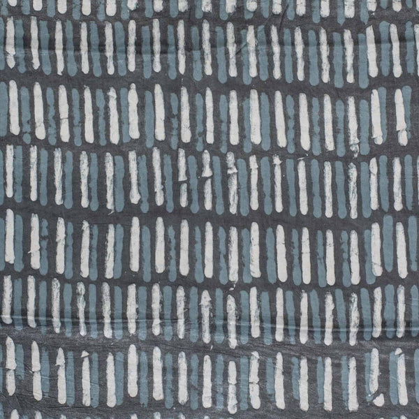 Steel Grey Colour Dabu Print Mashru Gaji Fabric