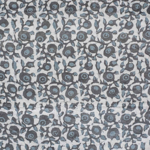 Steel Grey Colour Dabu Print Mashru Gaji Fabric
