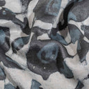 Steel Grey Colour Dabu Print Mashru Gaji Fabric