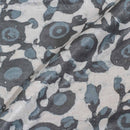 Steel Grey Colour Dabu Print Mashru Gaji Fabric