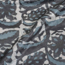 Steel Grey Colour Dabu Print Mashru Gaji Fabric