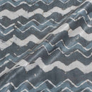 Steel Grey Colour Dabu Print Mashru Gaji Fabric
